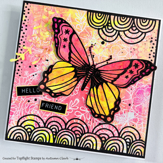 Studio Light - Art By Marlene - Bold & Bright - A5 Clear Stamp Set - Bold Butterflies - ABM-BB-STAMP126