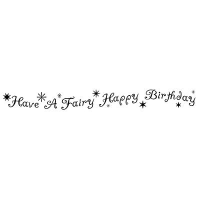 Lavinia - Clear Polymer Stamp - Sentiment - Fairy Happy Birthday