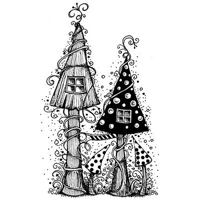 Lavinia - Fairy Houses - Clear Polymer Stamp