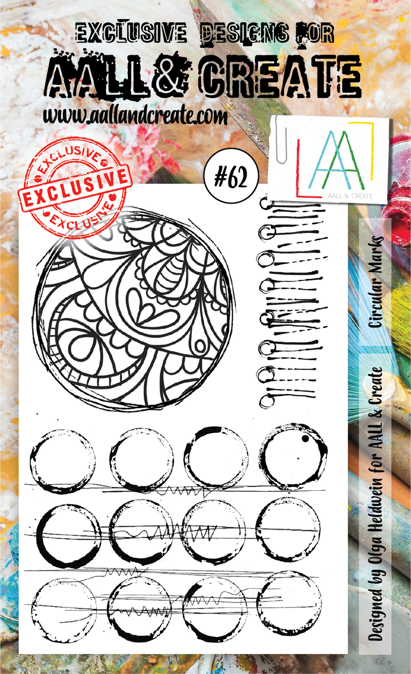 AALL & Create - A6 - Clear Stamps - 62 - Circular Marks (discontinued)