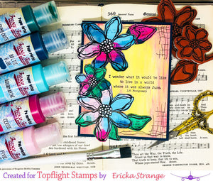 PaperArtsy - Tracy Scott 58 - Rubber Cling Mounted Stamp Set