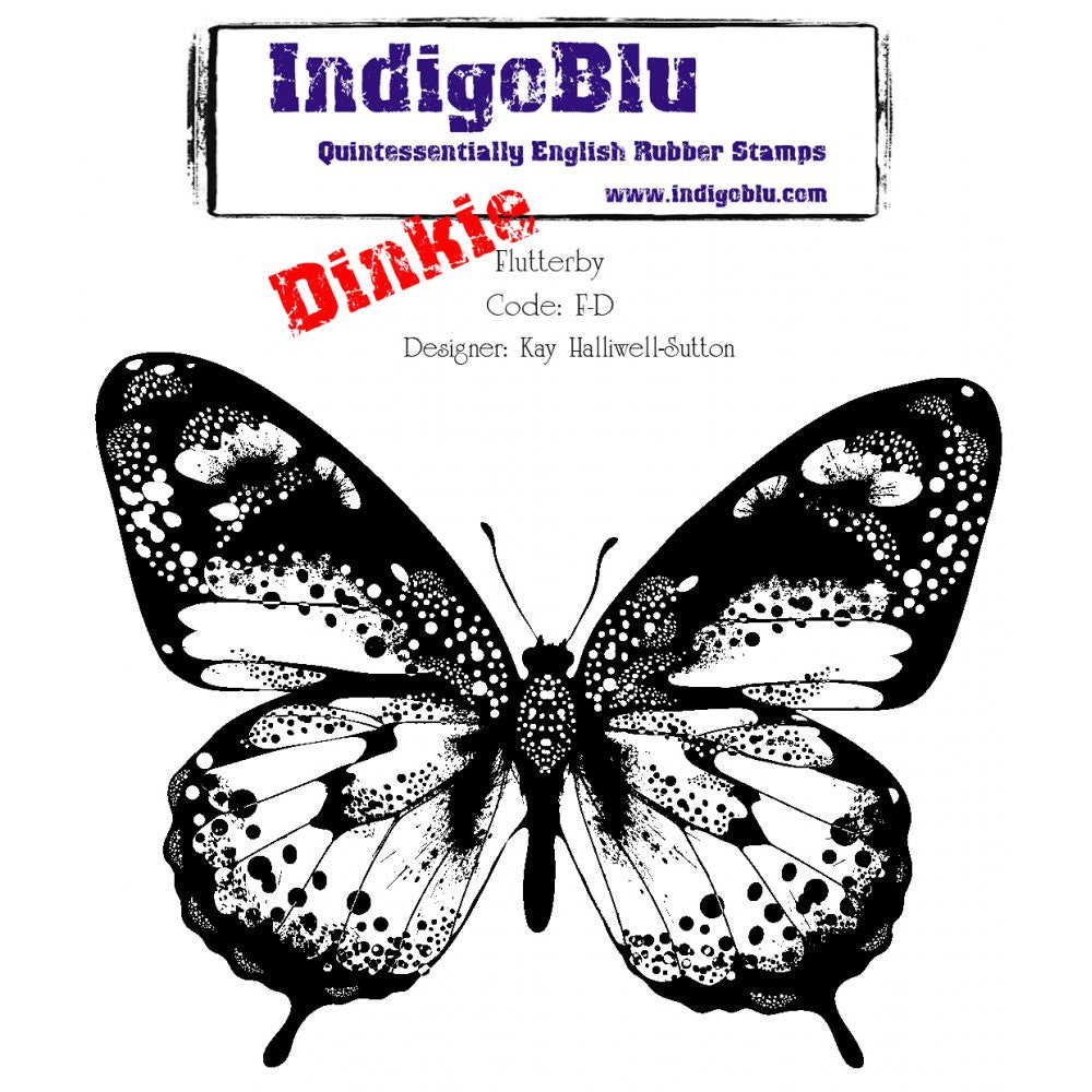 IndigoBlu - Cling Mounted Stamp - Flutterby - Dinkie