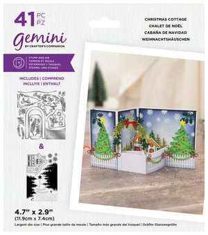 Crafter's Companion - Christmas 3D Scene Builder Stamp & Die Set - Christmas Cottage