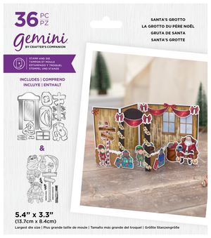 Crafter's Companion - Christmas 3D Scene Builder Stamp & Die Set - Santa's Grotto