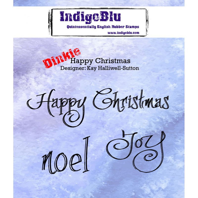 IndigoBlu - Cling Mounted Stamp - Happy Christmas - Dinkie