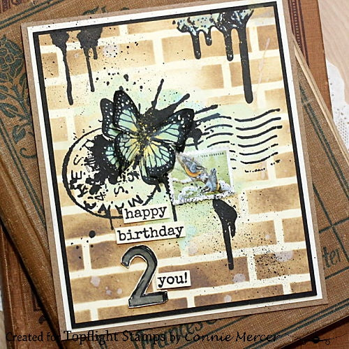 IndigoBlu - Cling Mounted Stamp - Drips and Textures