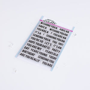 Heffy Doodle - Clear Stamp Set - Essential Phrases Sentiment Stamps
