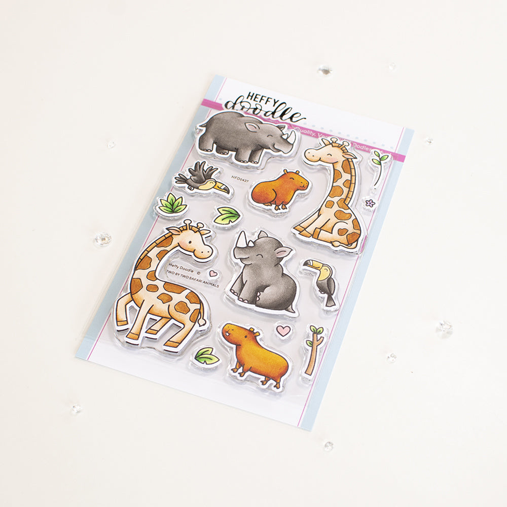 Heffy Doodle - Clear Stamp Set - Two by Two Safari