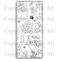 Hobby Art Stamps - Clear Polymer Stamp Set - A Christmas Tail