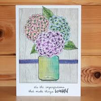 Hobby Art Stamps - Clear Polymer Stamp Set - A5 - Hydrangea