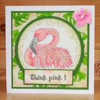 Hobby Art Stamps - Clear Polymer Stamp Set - A5 - Flingo the Flamingo