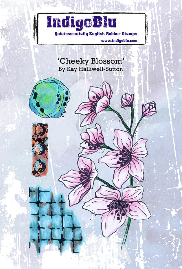 IndigoBlu - Cling Mounted Stamp - A6 - Cheeky Blossom