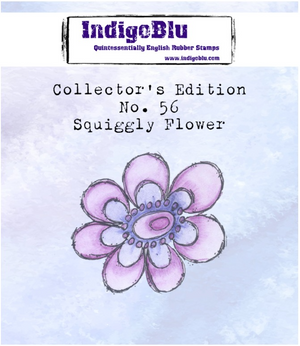 IndigoBlu - Cling Mounted Stamp - Collector's Edition No. 56 - Squiggly Flower