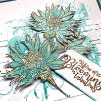 IndigoBlu - Cling Mounted Stamp - A6 - Colour Me Aster - Janine Gerard-Shaw