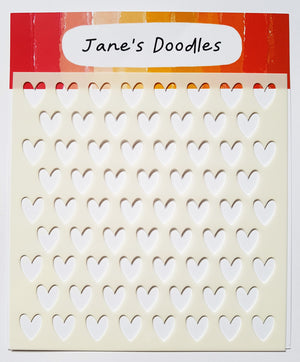 Jane's Doodles -  6x6 Stencil - Hearts