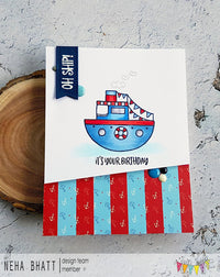 Jane's Doodles -  Clear Stamp Set - A6 - Oh Ship!