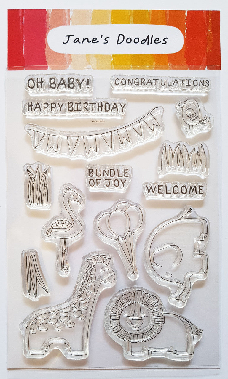 Jane's Doodles -  Clear Stamp Set - A6 - Oh Baby!