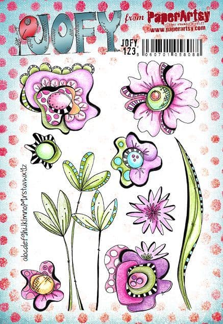 PaperArtsy - JOFY 123 - Rubber Cling Mounted Stamp Set