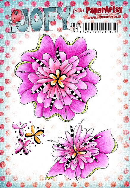 PaperArtsy - JOFY 91 - Rubber Cling Mounted Stamp Set