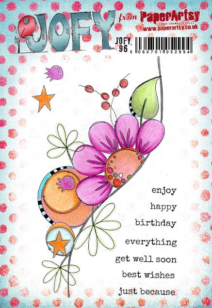 PaperArtsy - JOFY 96 - Rubber Cling Mounted Stamp Set