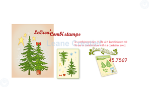Leane Creatief - Clear Stamp Set - Christmas Trees
