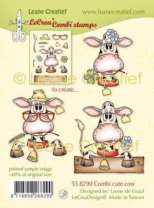 Leane Creatief - Clear Stamp Set - Cute Cow