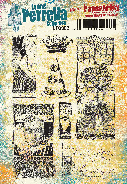 PaperArtsy - Lynne Perrella 03 - Rubber Cling Mounted Stamp Set