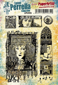 PaperArtsy - Lynne Perrella 09 - Rubber Cling Mounted Stamp Set