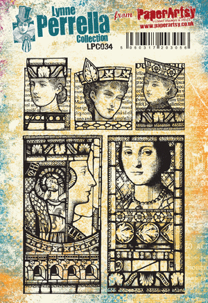 PaperArtsy - Lynne Perrella 34 - Rubber Cling Mounted Stamp Set