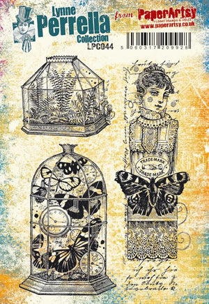 PaperArtsy - Lynne Perrella 44 - Rubber Cling Mounted Stamp Set