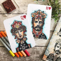 PaperArtsy - Lynne Perrella 51 - Rubber Cling Mounted Stamp Set
