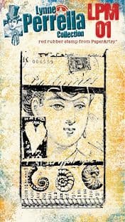 PaperArtsy - Rubber Cling Mounted Stamp - Lynne Perrella - Mini 01