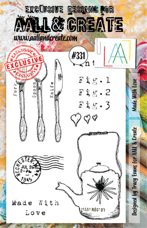 AALL & Create - A5 - Clear Stamps - 331 - Made With Love - Tracy Evans