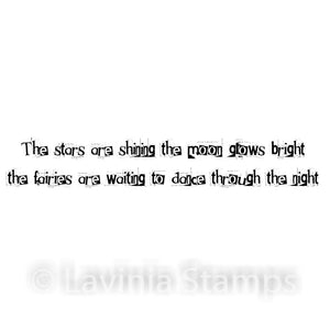 Lavinia - Clear Polymer Stamp - Sentiment - Moon Glows Bright