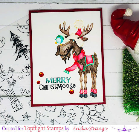 Hobby Art Stamps - Clear Polymer Stamp Set - A5 - It Moose Be Christmas