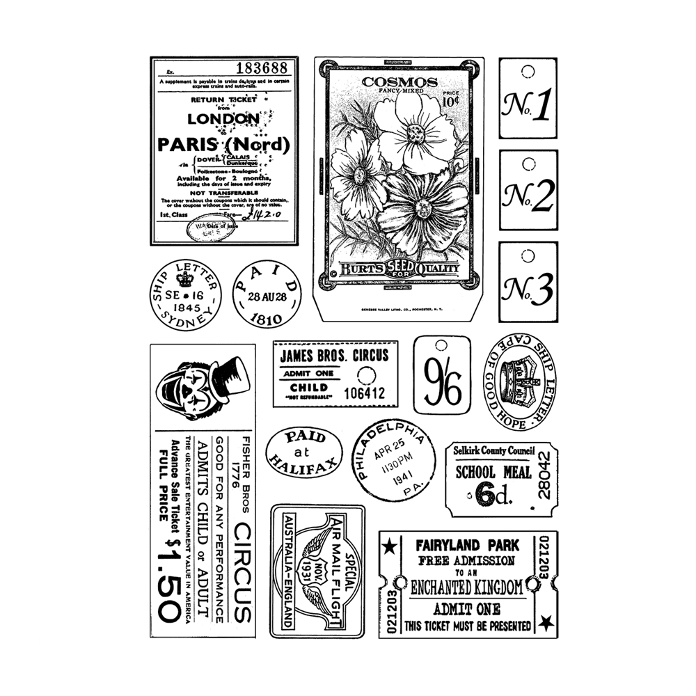 Crafty Individuals - Unmounted Rubber Stamp - 469 - More Vintage