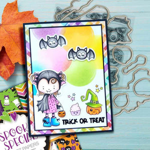 Polkadoodles - Clear Polymer Stamp Set - A6 - Scary Boo (stamps only)