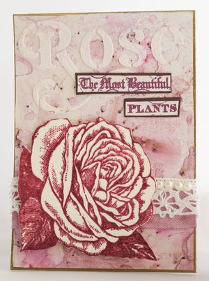 PaperArtsy - Stencil - Scrapcosy PS064 - Rose is Queen of the Garden