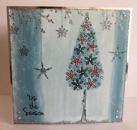 PaperArtsy - Stencil - Kay Carley PS069 - Christmas Trees & Snow