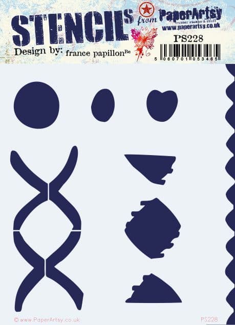 PaperArtsy - Stencil - France Papillon - PS228