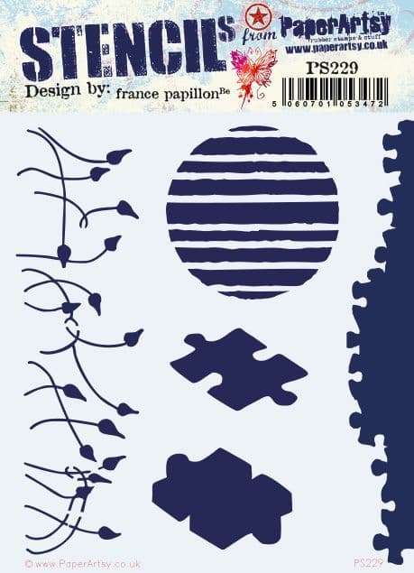 PaperArtsy - Stencil - France Papillon - PS229