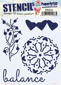 PaperArtsy - Stencil - France Papillon - PS303