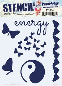 PaperArtsy - Stencil - France Papillon - PS304