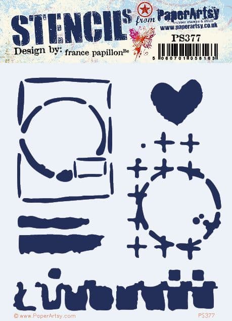PaperArtsy - Stencil - France Papillon - PS377
