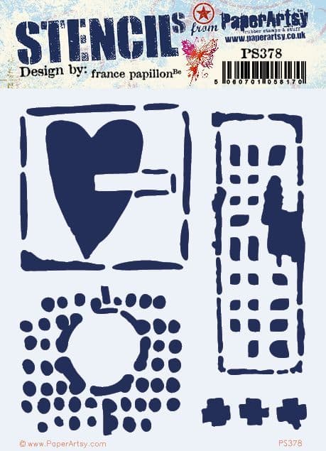 PaperArtsy - Stencil - France Papillon - PS378