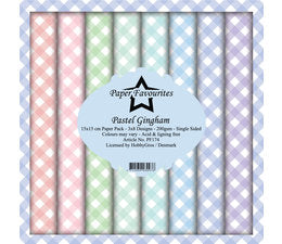 Paper Favourites - Paper Pad - 6 x 6 - Pastel Gingham
