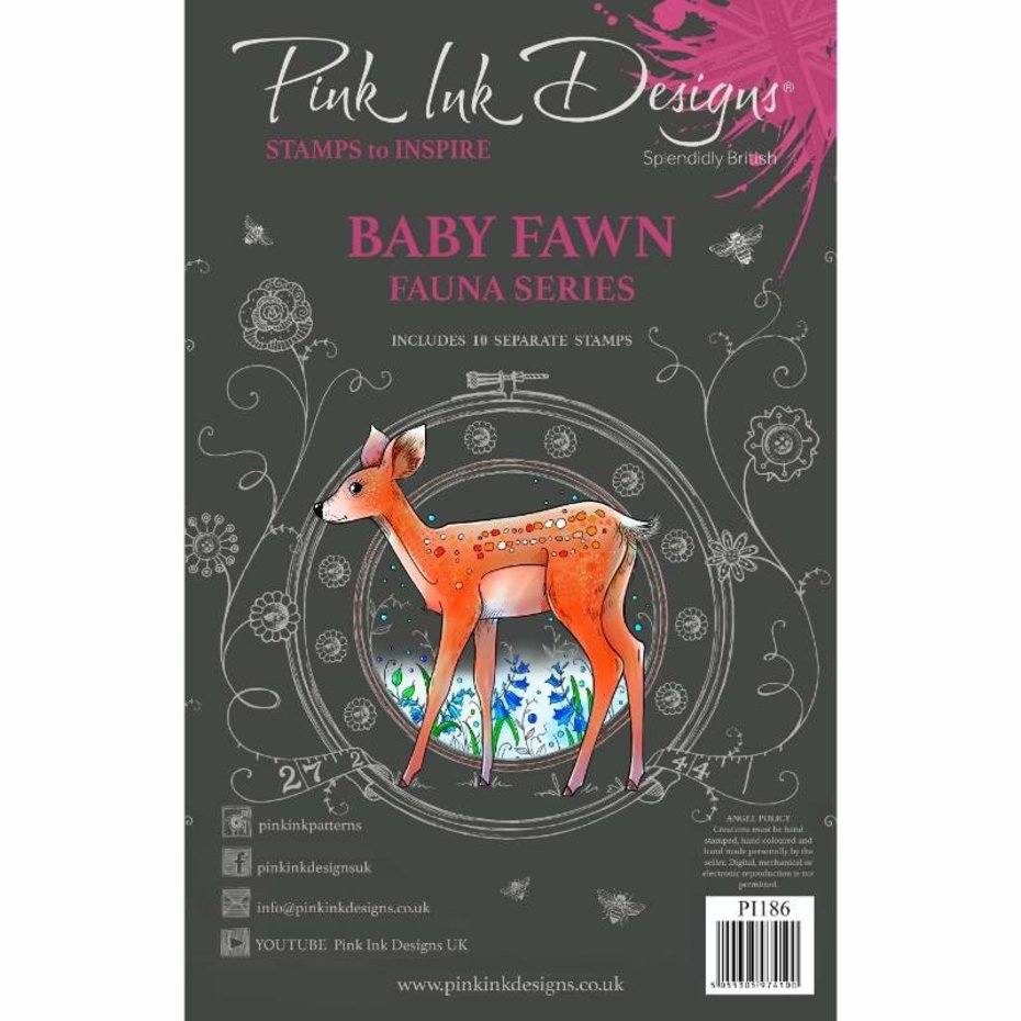 Pink Ink Designs - Clear Photopolymer Stamps - A5 - Baby Fawn