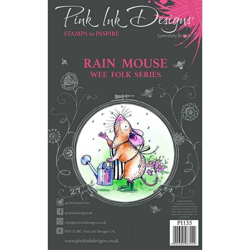 Pink Ink Designs - Clear Photopolymer Stamps - A7 - Rain Mouse