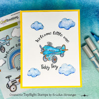 Craft Emotions - Clear Polymer Stamp Set - A6 - Baby Boy