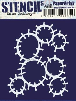 PaperArtsy - Mini Mask - PM003 - Emma Godfrey - Circles with Lines
